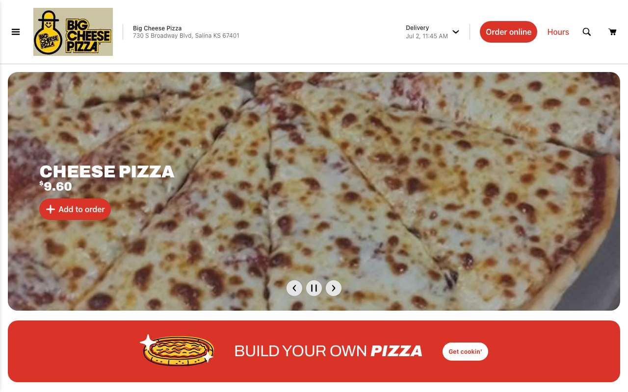 Big Cheese Pizza