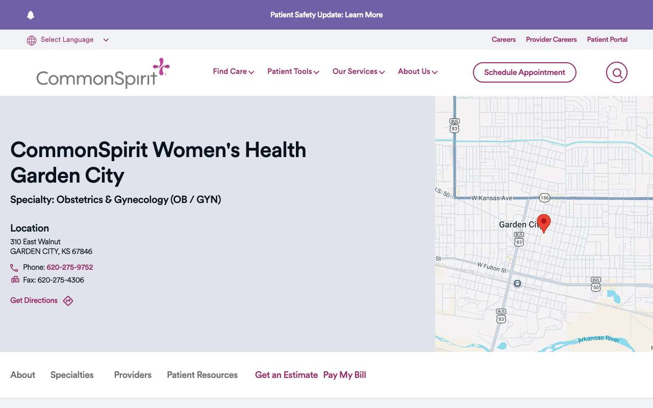 CommonSpirit Women's Health Garden City