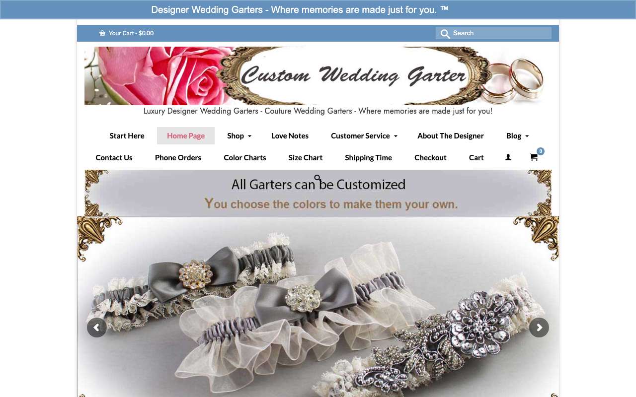 Custom Wedding Garter