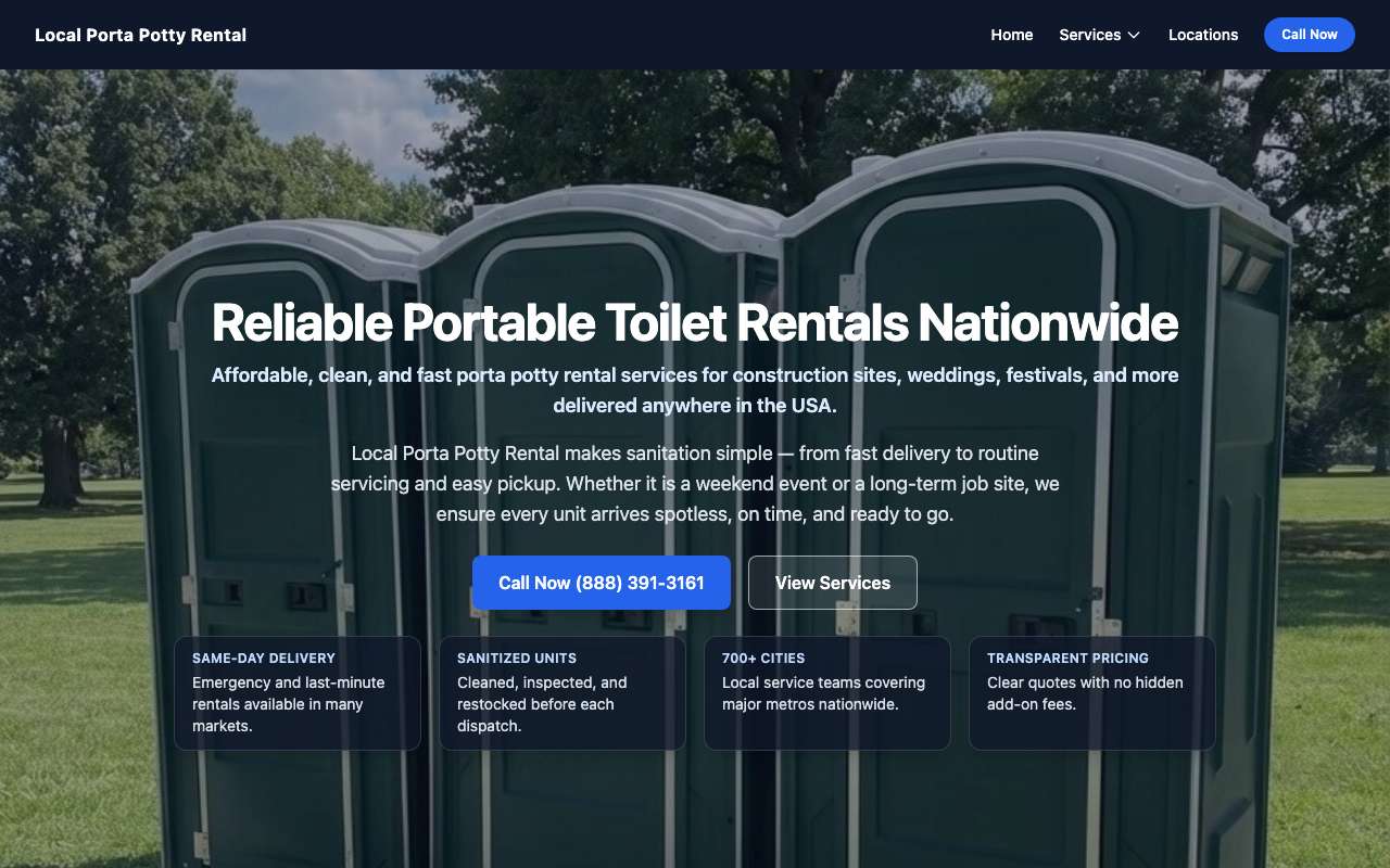Dodge City Porta Potty Rentals KS