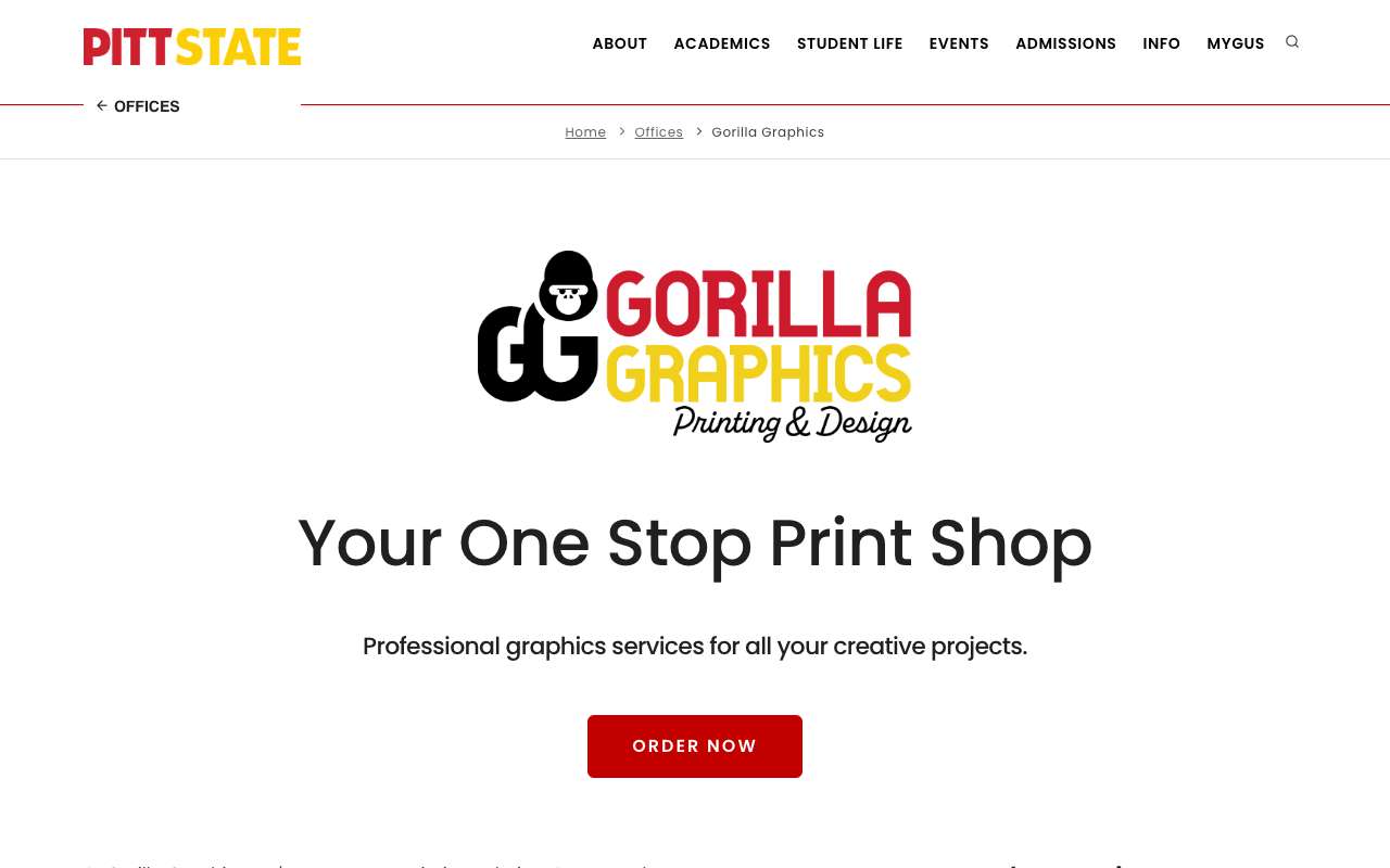 Gorilla Graphics - Pitt State Printing & Design