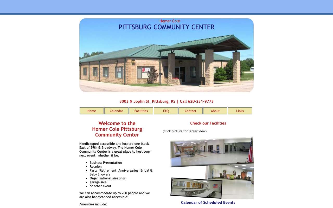 Homer Cole Community Center.