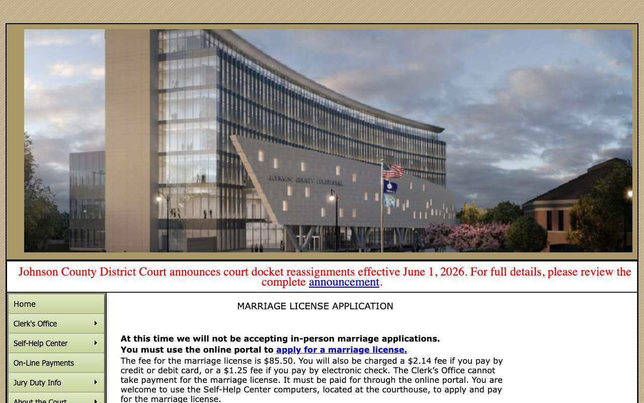 Johnson County Marriage License