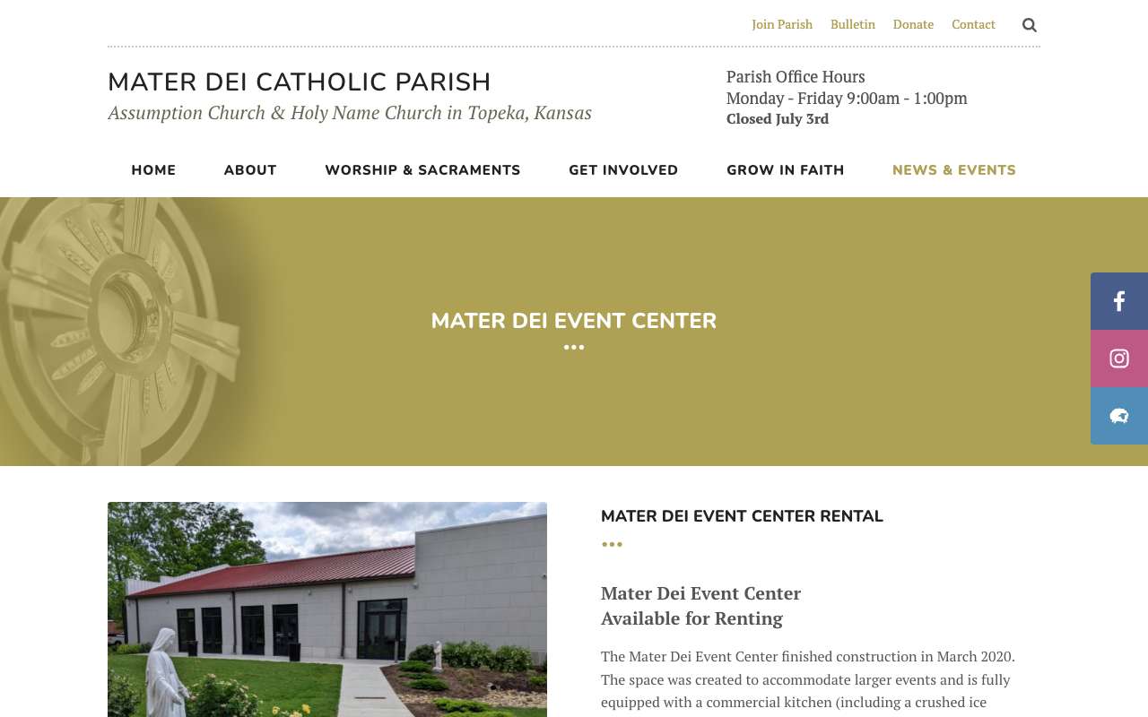 Mater Dei Event Center Topeka, Kansas