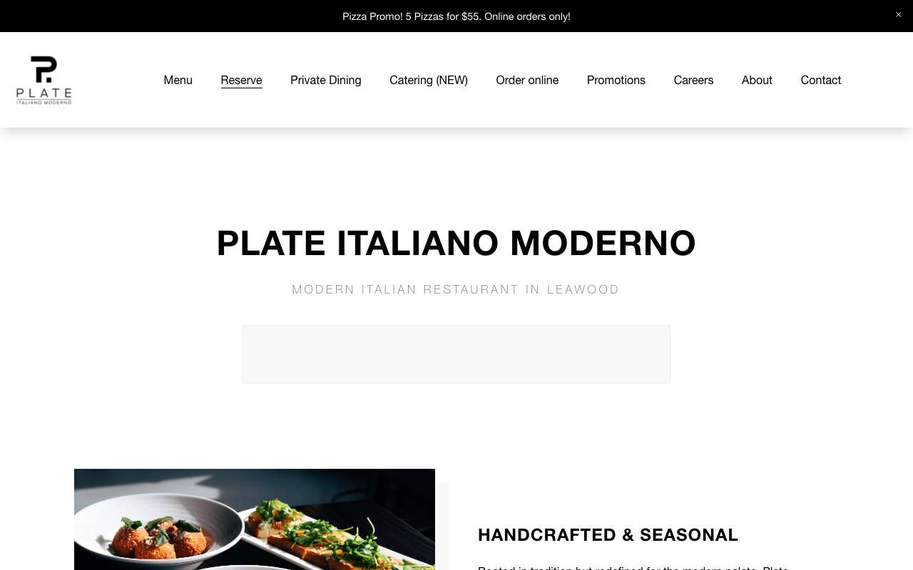 Plate Italiano Moderno
