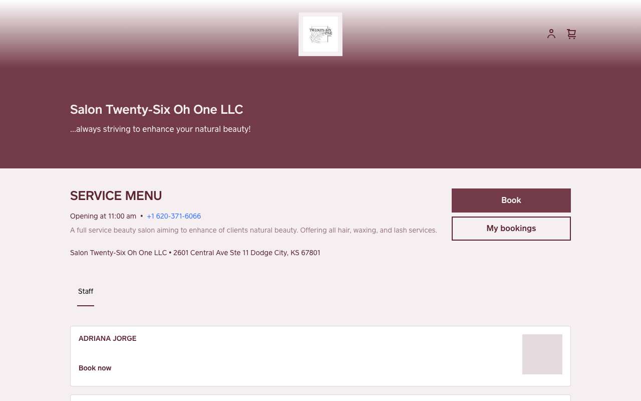 Salon Twenty-Six Oh One LLC