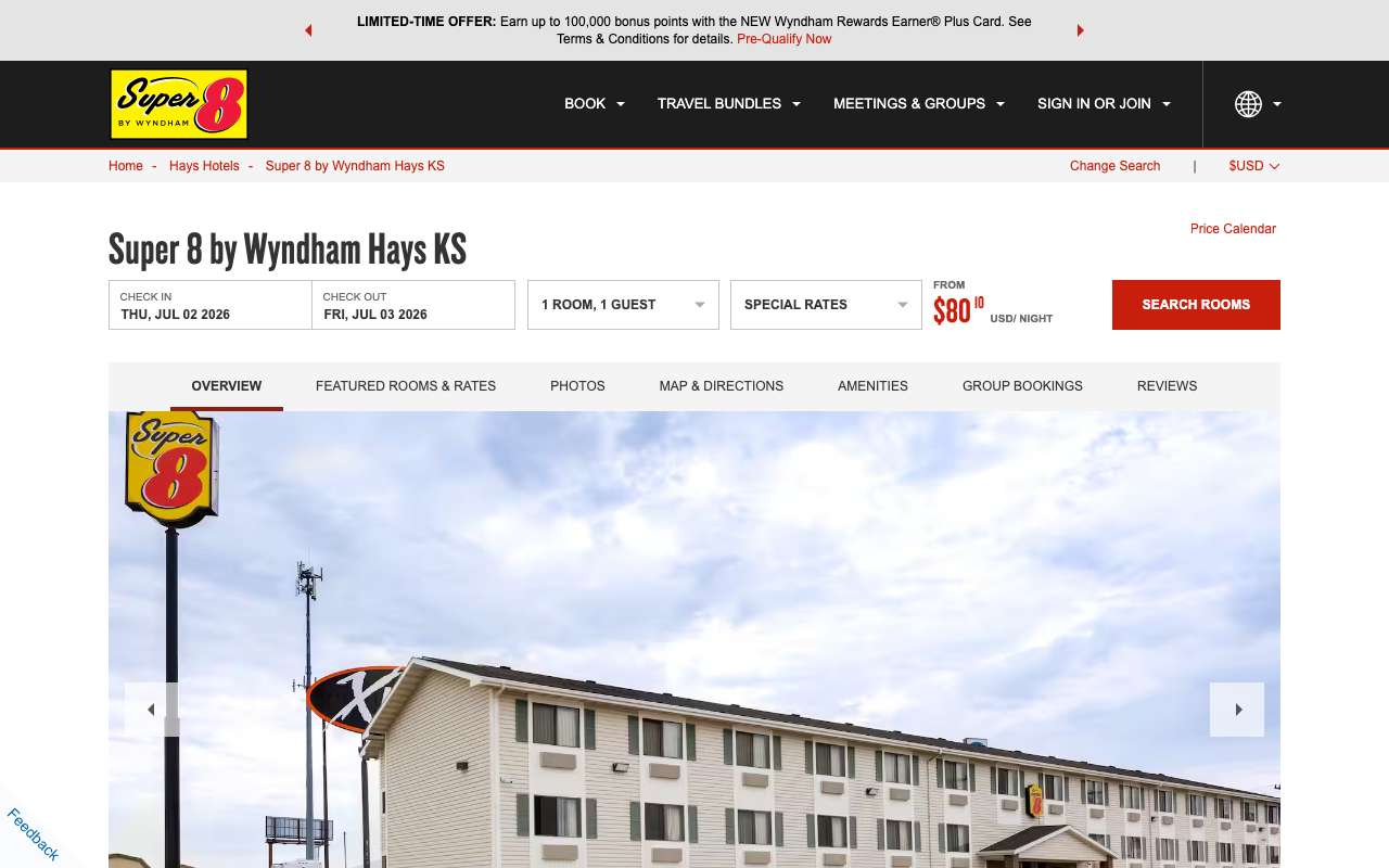 Super 8 by Wyndham Hays KS