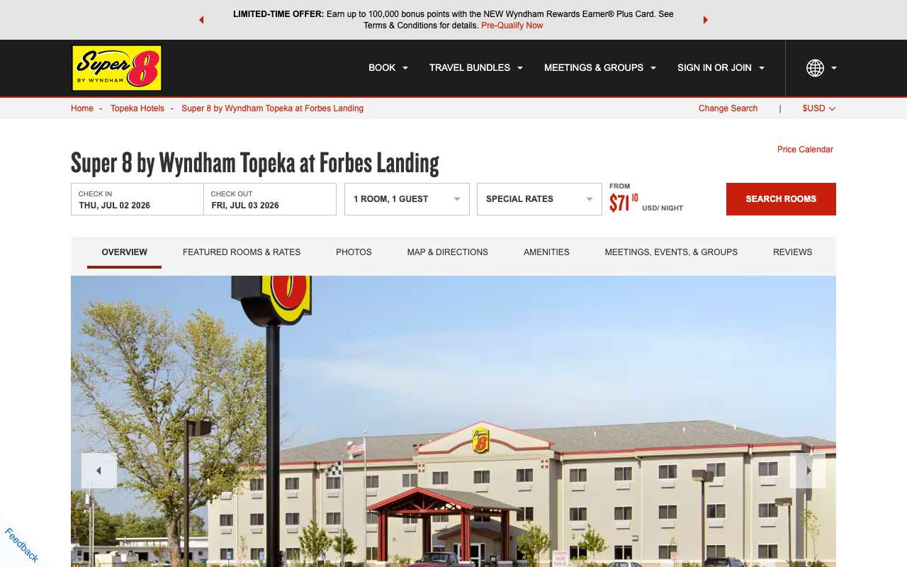 Super 8 by Wyndham Topeka at Forbes Landing