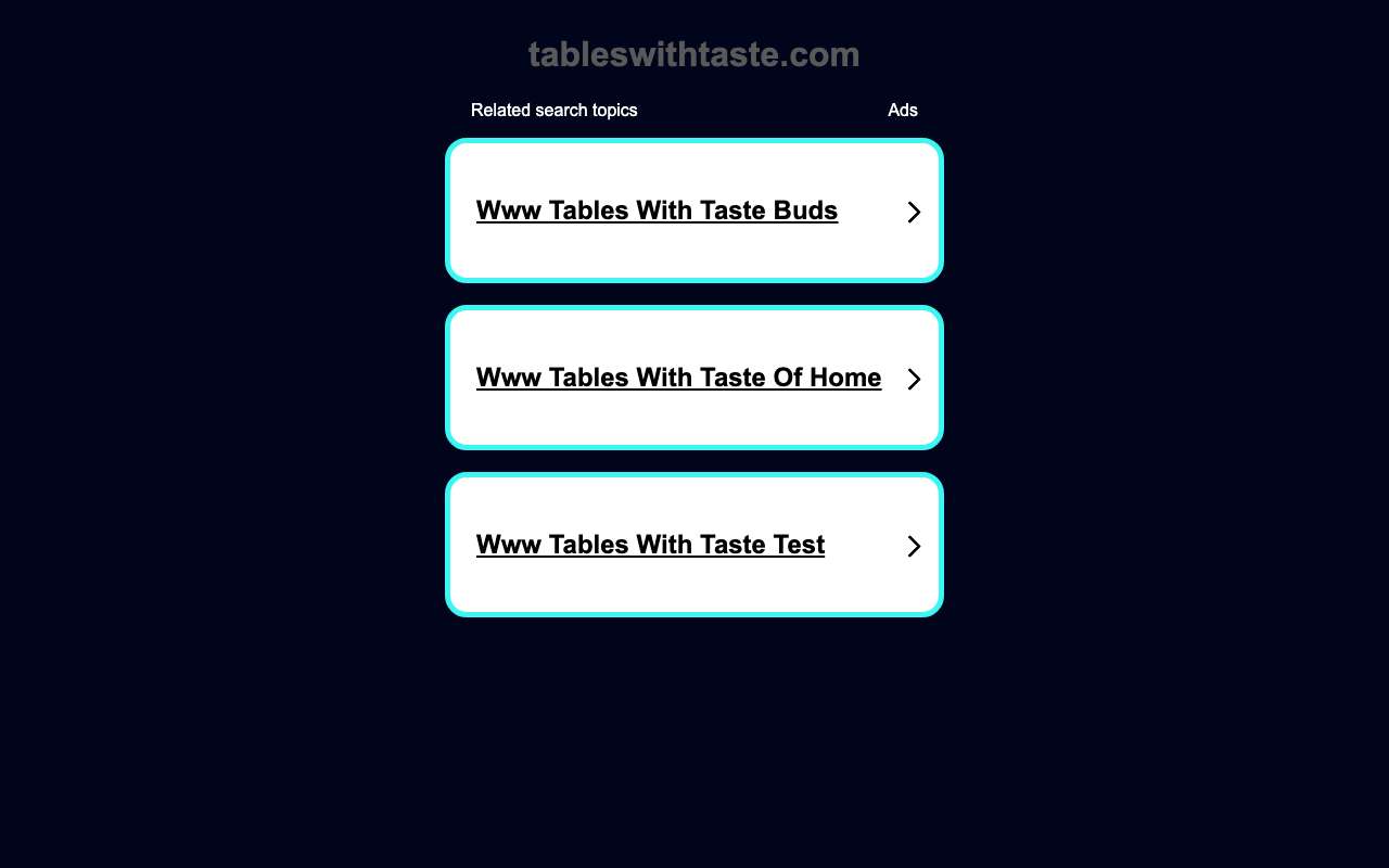Tables With Taste